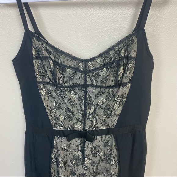 Dolce & Gabbana D&G Black and Nude Lace Panel Bow  Dress - Picture 2 of 8